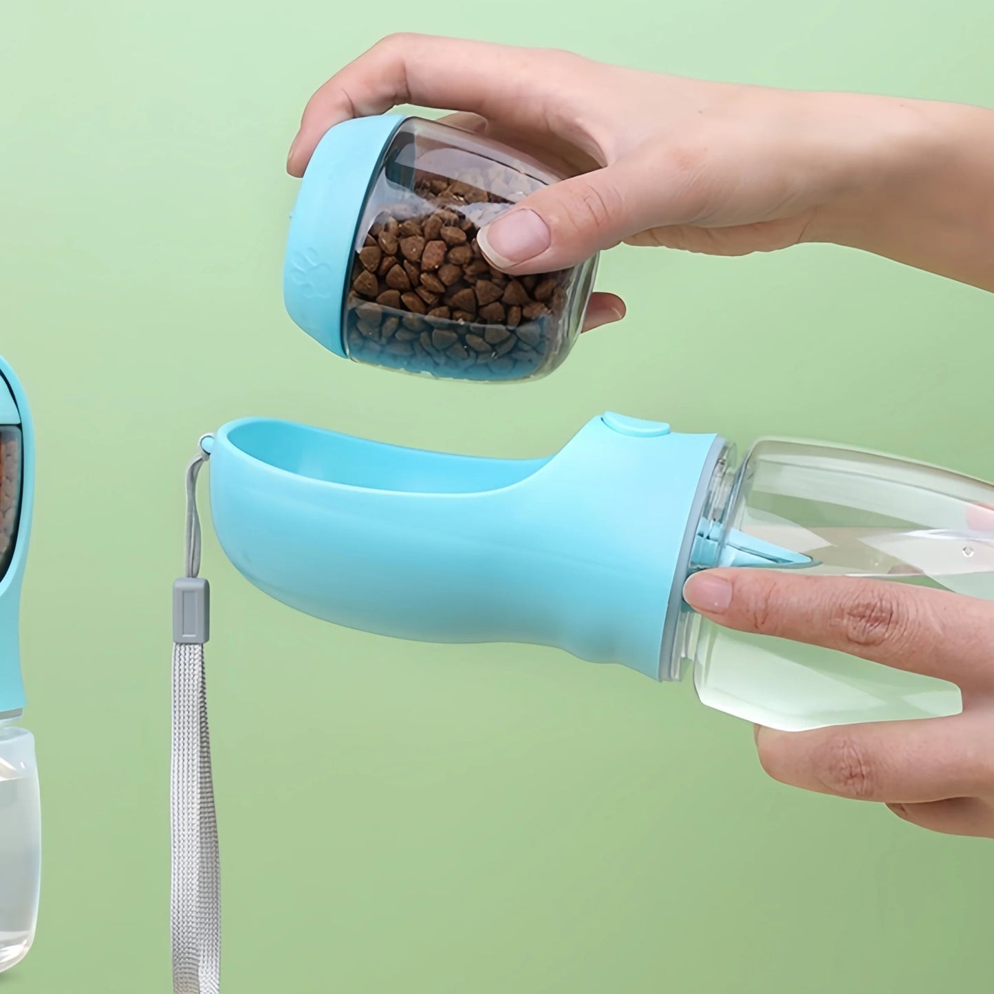 Portable Dog Cat Water Bottle with Storage Food and Water Container for Puppy Pets Dogs Feeder Bowl Outdoor Travel Pet Supplies