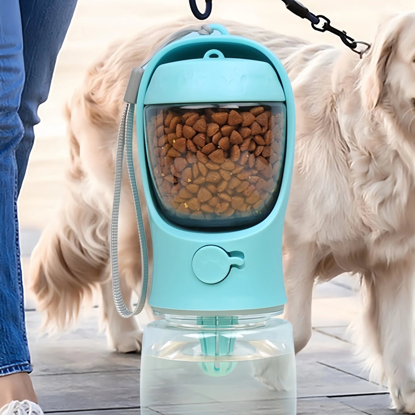 Portable Dog Cat Water Bottle with Storage Food and Water Container for Puppy Pets Dogs Feeder Bowl Outdoor Travel Pet Supplies