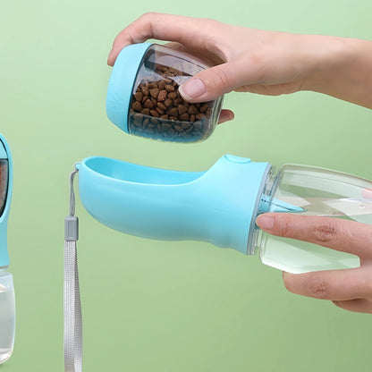 Portable Dog Cat Water Bottle with Storage Food and Water Container for Puppy Pets Dogs Feeder Bowl Outdoor Travel Pet Supplies